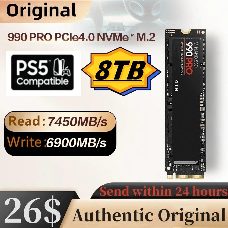 SSD Nvme M.2 2280 PCIe 4.0X4 980 PRO 4TB 8TB  ָ Ʈ ̺ 990 HDD ϵ ũ, PS5 ũž PC ƮϿ, ǰ